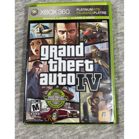 Grand Theft Auto IV Microsoft Xbox 360 Video Game - Picture 1 of 3
